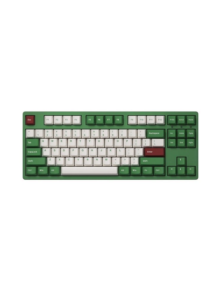 კლავიატურა: Akko 3087 Matcha Red Bean Cherry MX Silent Red RU Green - A3087_MA_CSR