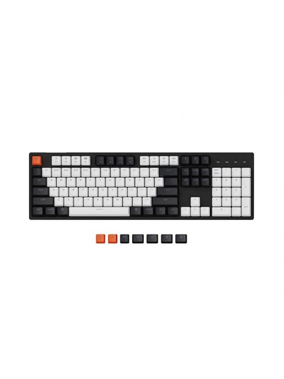 კლავიატურა: Keychron C2 Gateron G Pro Blue Hot-Swap Wired USB EN/UKR White LED Keyboard Black - C2A2_KEYCHRON