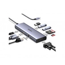 USB ჰაბი: UGREEN CM498 USB Type-C Hub Gray - 15600