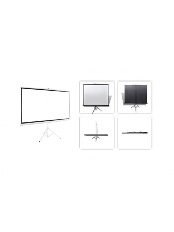 პროექტორის ეკრანი: ALLSCREEN TRIPOD PROJECTION SCREEN 200X200cm HD FABRIC 110" - CTP-8080