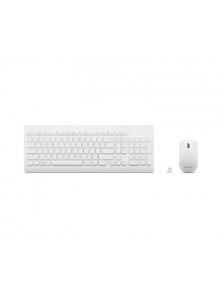 კლავიატურა-მაუსი: Lenovo 510 Wireless Combo Keyboard & Mouse White - GX31F38001