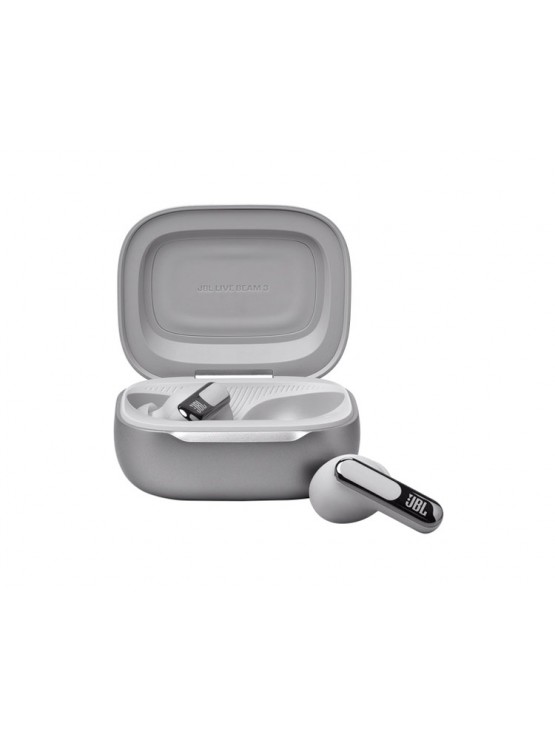 ყურსასმენი: JBL Live Beam 3 True Wireless Losed-stick Earbuds Silver - JBLLIVEBEAM3SIL