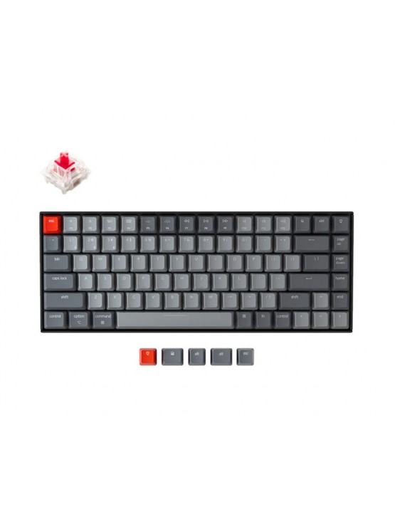 კლავიატურა: Keychron K2 Gateron Red Hot-Swap White LED Wireless Mechanical Keyboard Black - K2A1_Keychron 