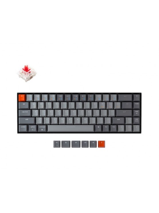 კლავიატურა: Keychron K6 68 Key Hot-Swap RGB Red Wireless Mechanical Keyboard - K6V1_Keychron