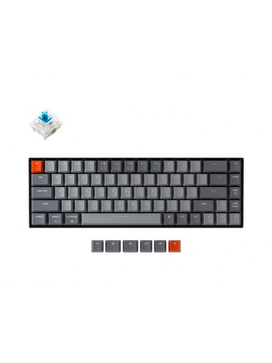 კლავიატურა: Keychron K6 68 Key Hot-Swap RGB Blue Wireless Mechanical Keyboard - K6V2_Keychron