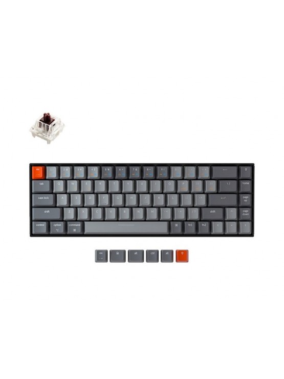 კლავიატურა: Keychron K6 68 Key Hot-Swap RGB Brown Wireless Mechanical Keyboard - K6V3_Keychron