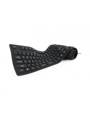 კლავიატურა: Gembird KB-109F-B Flexible keyboard USB + PS/2 combo black