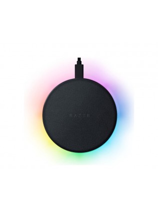 დამტენი: Razer Charging Pad Chroma 10W Fast WL Charger RGB Black - RC21-01600100-R371