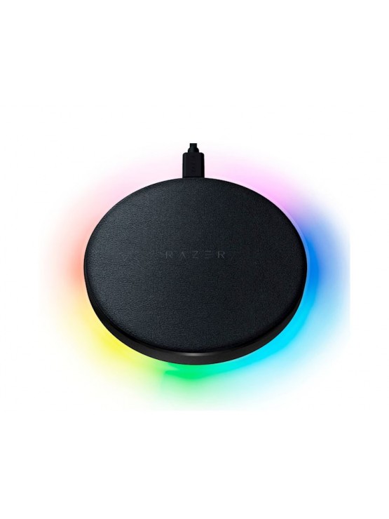 დამტენი: Razer Charging Pad Chroma 10W Fast WL Charger RGB Black - RC21-01600100-R371