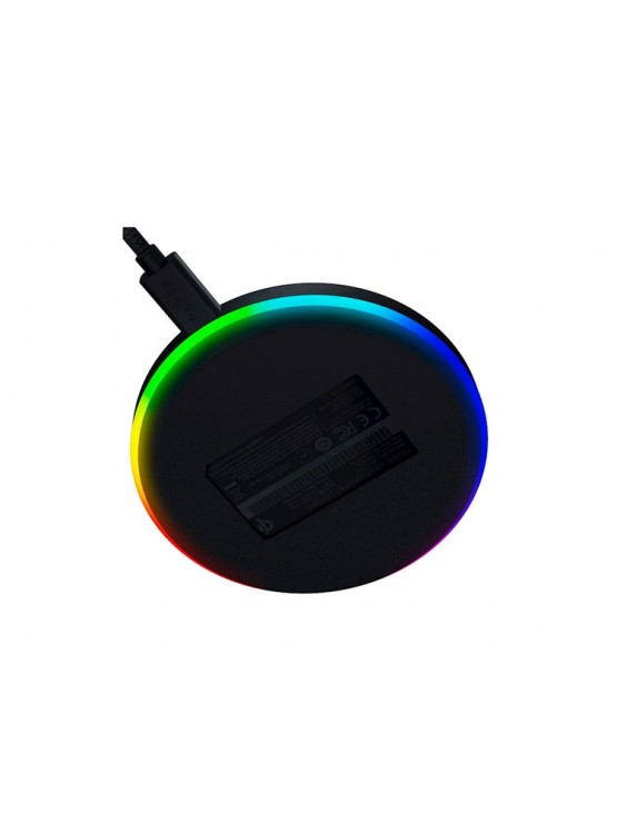 დამტენი: Razer Charging Pad Chroma 10W Fast WL Charger RGB Black - RC21-01600100-R371