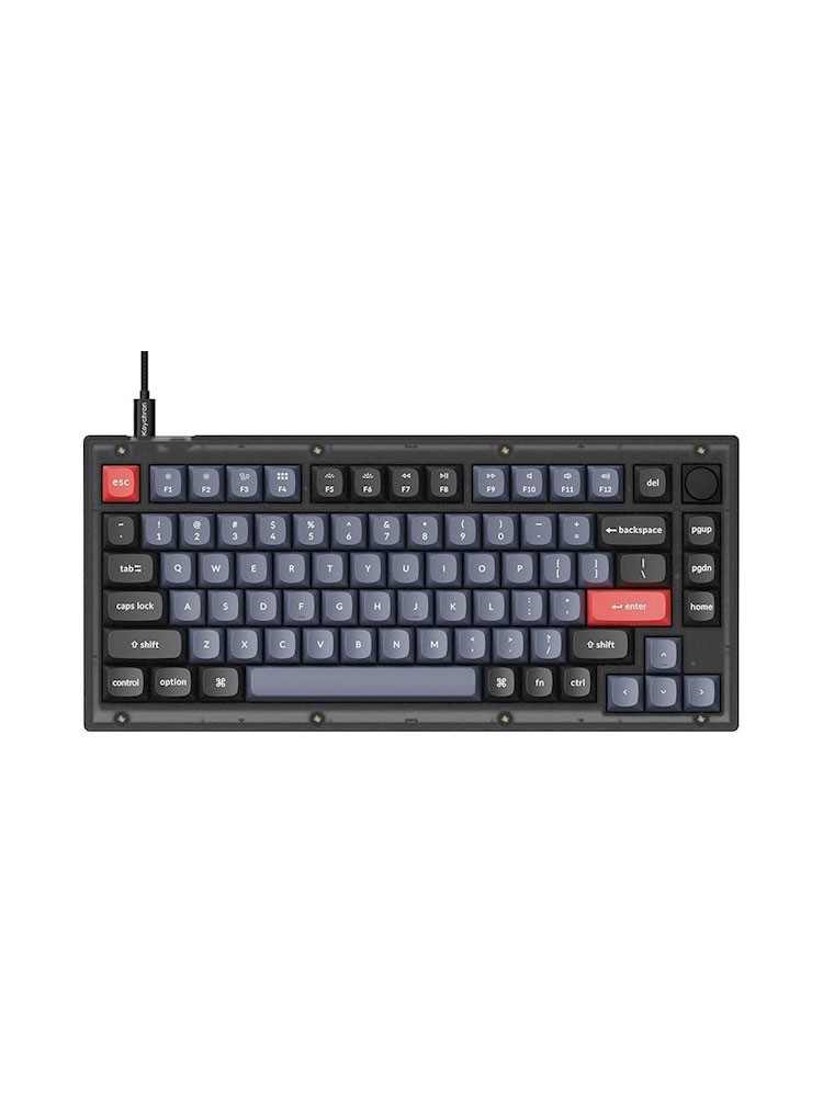 კლავიატურა: Keychron V2 K Pro Red Hot-Swap QMK Knob Wired USB EN/UKR RGB Frosted Black - V2C1_KEYCHRON