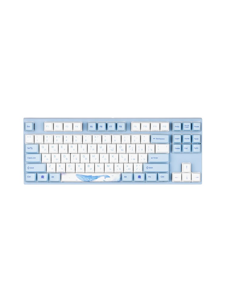 კლავიატურა: Varmilo VEM87 Sea Melody EC V2 Rose UA Gaming Keyboard White/Blue - A33A038B0A3A17A033