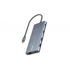 USB ჰაბი: Anker 565 11-in-1 USB-C Hub Grey - A83880A1