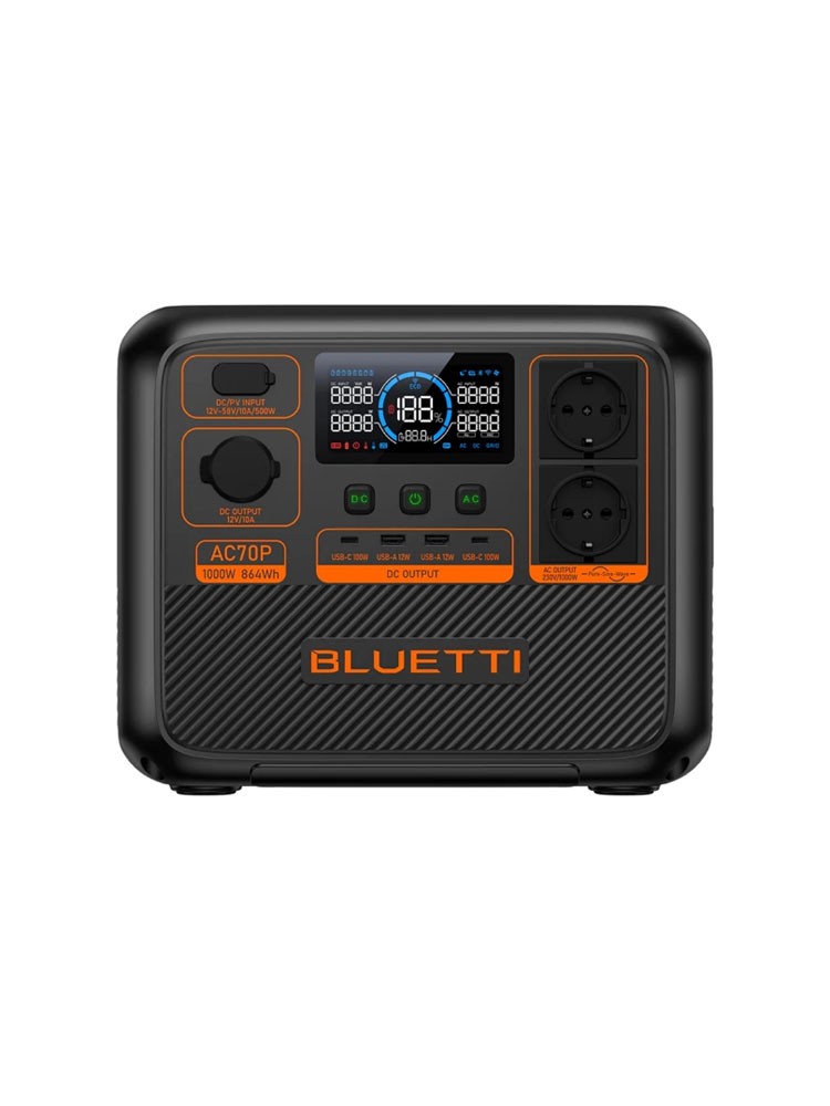 ელექტრო სადგური: Bluetti AC70P 864Wh Portable Power Station