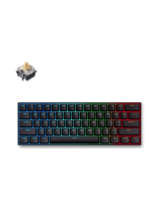 კლავიატურა: Mchose Ace 60 Pro Hall Effect Wired Magnetic Switch Gaming Keyboard Black - Ace60-4A