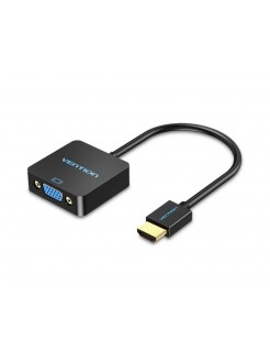 ადაპტერი: Vention ACPBB 1080P/60Hz HDMI to VGA Converter 0.15m Black