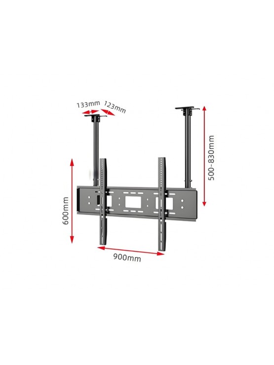 ტელევიზორის საკიდი: Allscreen C521 55"-95" TV Ceiling Mount Black 