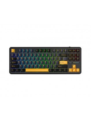 კლავიატურა: AULA F87 Wireless Tri Mode RGB Mechanical Gaming Keyboard Thunder Black/Dark Blue/Orange (Graywood Switch)