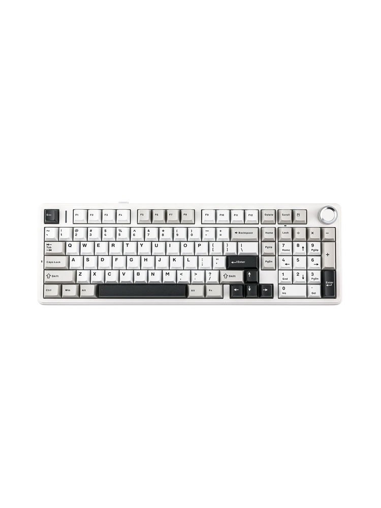 კლავიატურა: AULA F99 PRO Tri-Mode RGB Mechanical Keyboard Grey/White/Dark Grey (Star Vector Switch)