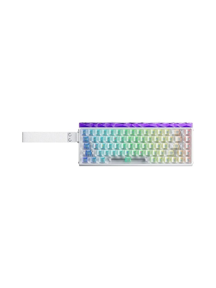 კლავიატურა: AULA HERO68 RGB Gaming Keyboard White Translucent Keycaps (Silver Magnetic Switch)