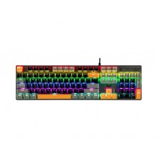 კლავიატურა: AULA S500 Zoned RGB Wired Mechanical Gaming Keyboard Black/Grey/Yellow (Blue switch)