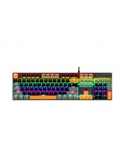 კლავიატურა: AULA S500 Zoned RGB Wired Mechanical Gaming Keyboard Black/Grey/Yellow (Blue switch)