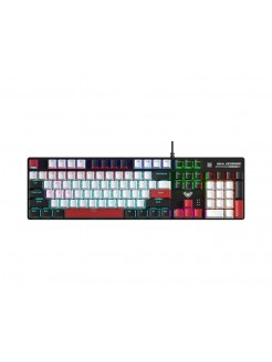 კლავიატურა: AULA S500 Zoned RGB Wired Mechanical Gaming Keyboard Black/White/Red (Blue switch)