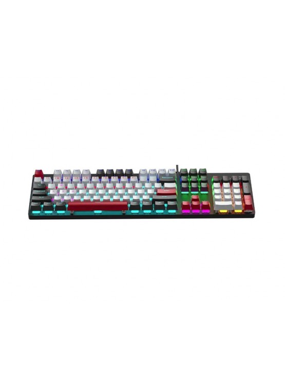 კლავიატურა: AULA S500 Zoned RGB Wired Mechanical Gaming Keyboard Black/White/Red (Blue switch)