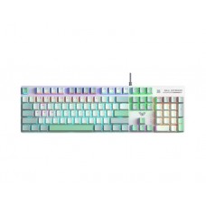 კლავიატურა: AULA S500 Zoned RGB Wired Mechanical Gaming Keyboard Dark Green/Light Green/White (Blue switch)