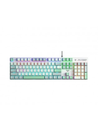 კლავიატურა: AULA S500 Zoned RGB Wired Mechanical Gaming Keyboard Dark Green/Light Green/White (Blue switch)