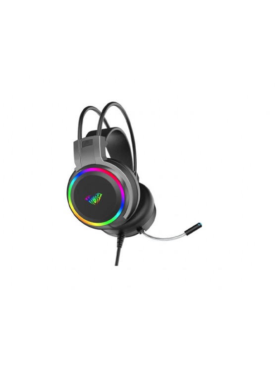 ყურსასმენი: AULA S608 RGB Wired Gaming Headset With Adjustable Mic Black