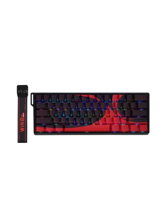 კლავიატურა: AULA WIN60 MAX RGB Gaming Keyboard Black/Red (Magnetic Switch)