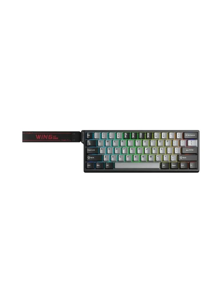 კლავიატურა: AULA WIN60 HE Pro RGB Mechanical Keyboard Light Grey/Dark Grey (Meteor Magnetic Switch)