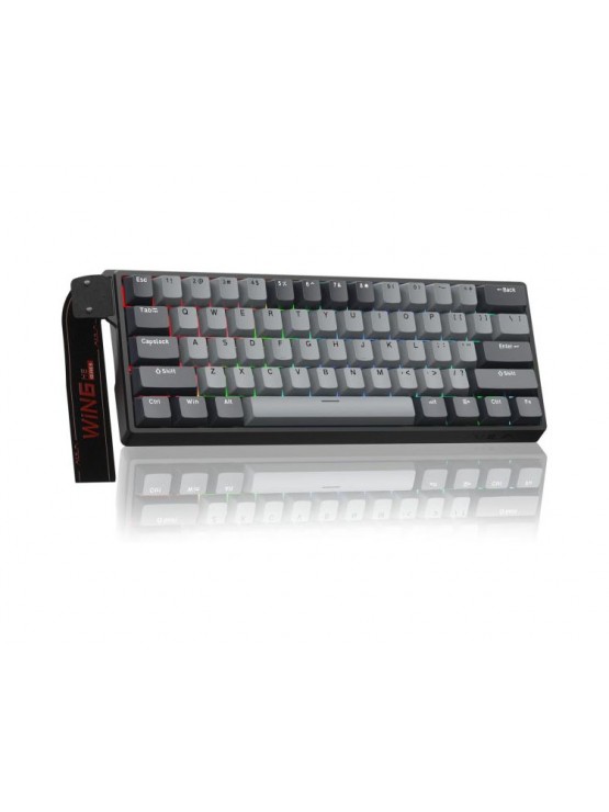 კლავიატურა: AULA WIN60 HE Pro RGB Mechanical Keyboard Light Grey/Dark Grey (Meteor Magnetic Switch)