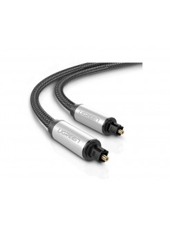 აუდიო კაბელი: UGREEN AV108 Toslink Optical Audio Cable 2m Black/Silver - 10540