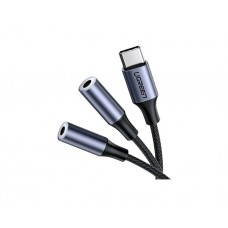 აუდიო ადაპტერი: UGREEN AV144 30732 Type C Male To Female Audio Cable 25cm Space Gray