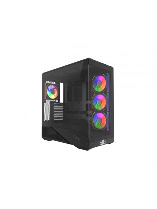 ქეისი: ALLX AX-G2346 3x120mm ATX Computer Case Black