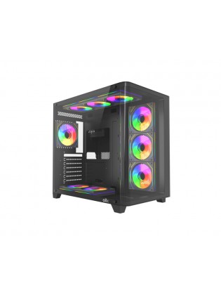 ქეისი: ALLX AX-G2731 3x120mm ATX Computer Case Black