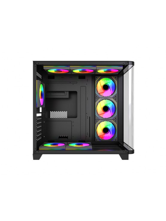 ქეისი: ALLX AX-G2731 3x120mm ATX Computer Case Black