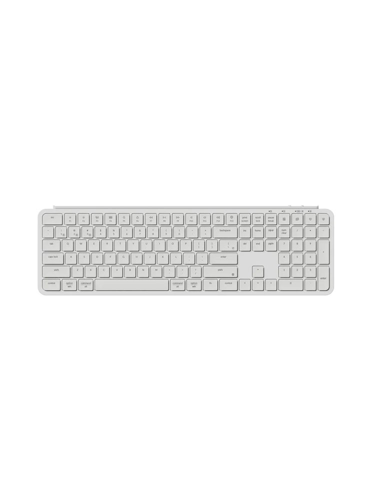 კლავიატურა: Keychron B6 Pro Ultra-Slim Wireless Keyboard Ivory White - B6P-K8