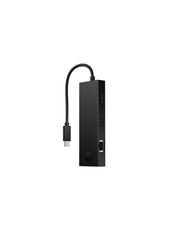 USB ჰაბი: HP Portable 4 Ports USB-C Hub Black - B8SU8UT