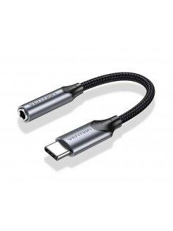 ადაპტერი: Vention BGMHA USB-C to 3.5mm Earphone Jack Adapter 0.1m Gray Aluminum