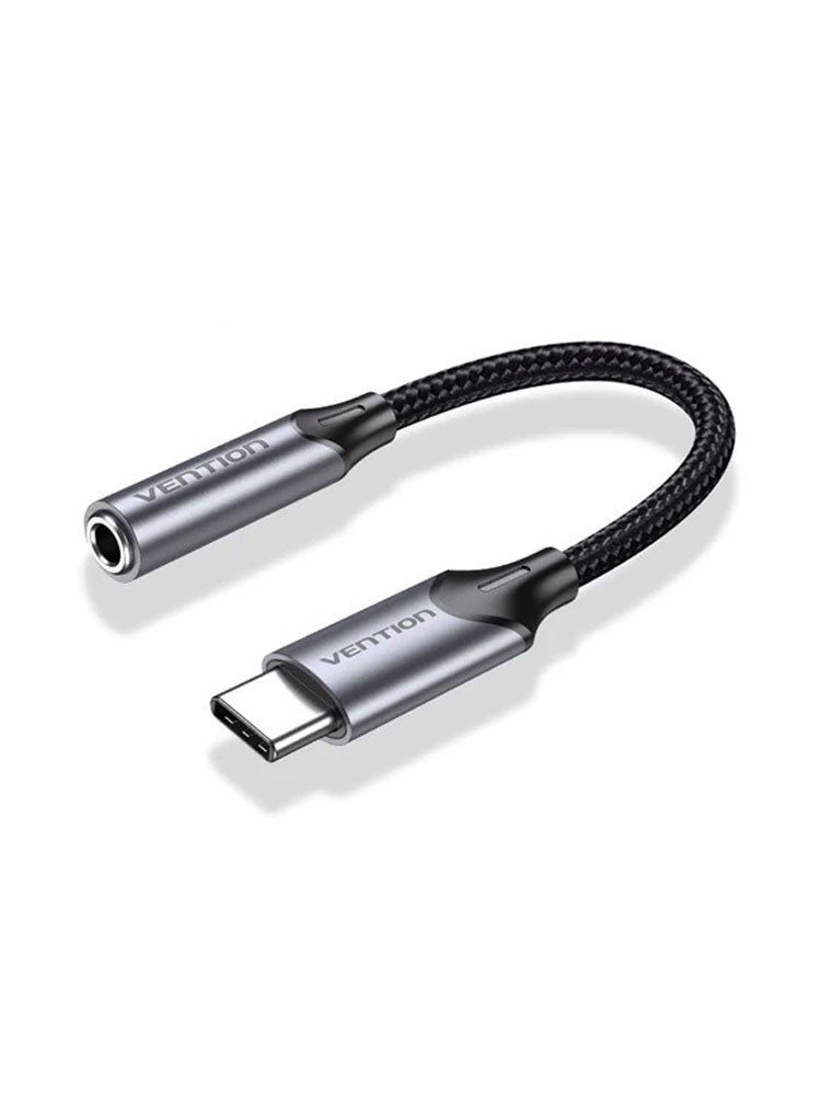 ადაპტერი: Vention BGMHA USB-C to 3.5mm Earphone Jack Adapter 0.1m Gray Aluminum