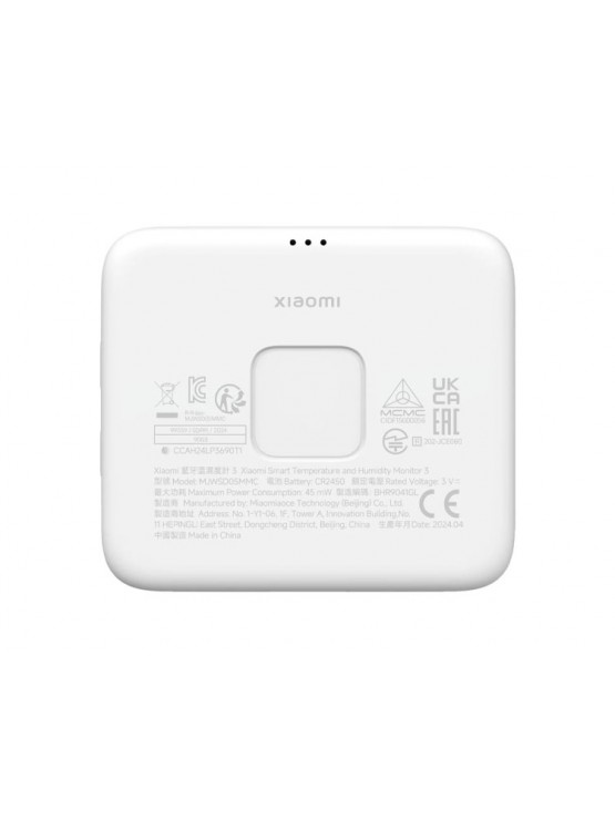 ტემპერატურისა და ტენიანობის მონიტორი: Xiaomi Mi Temperature and Humidity Monitor 3 White - BHR9041GL