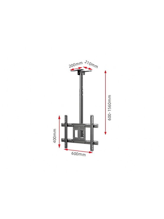ტელევიზორის საკიდი: Allscreen C560-15 32"-75" TV Ceiling Mount Black
