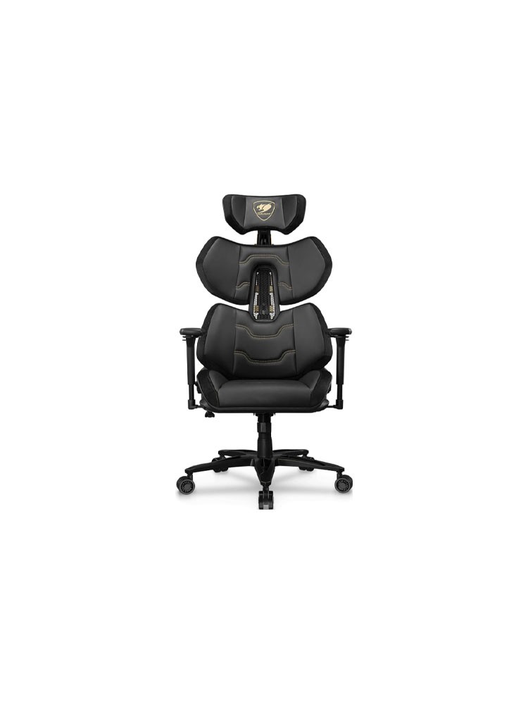 გეიმერული სავარძელი: Cougar Terminator Elite Gold Ergonomic Gaming Chair Black/Gold - CGR-TRE-GLB