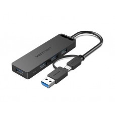 USB ჰაბი: Vention CHTBB USB-C/USB 3.0 5-in-1 Hub 0.15m Black