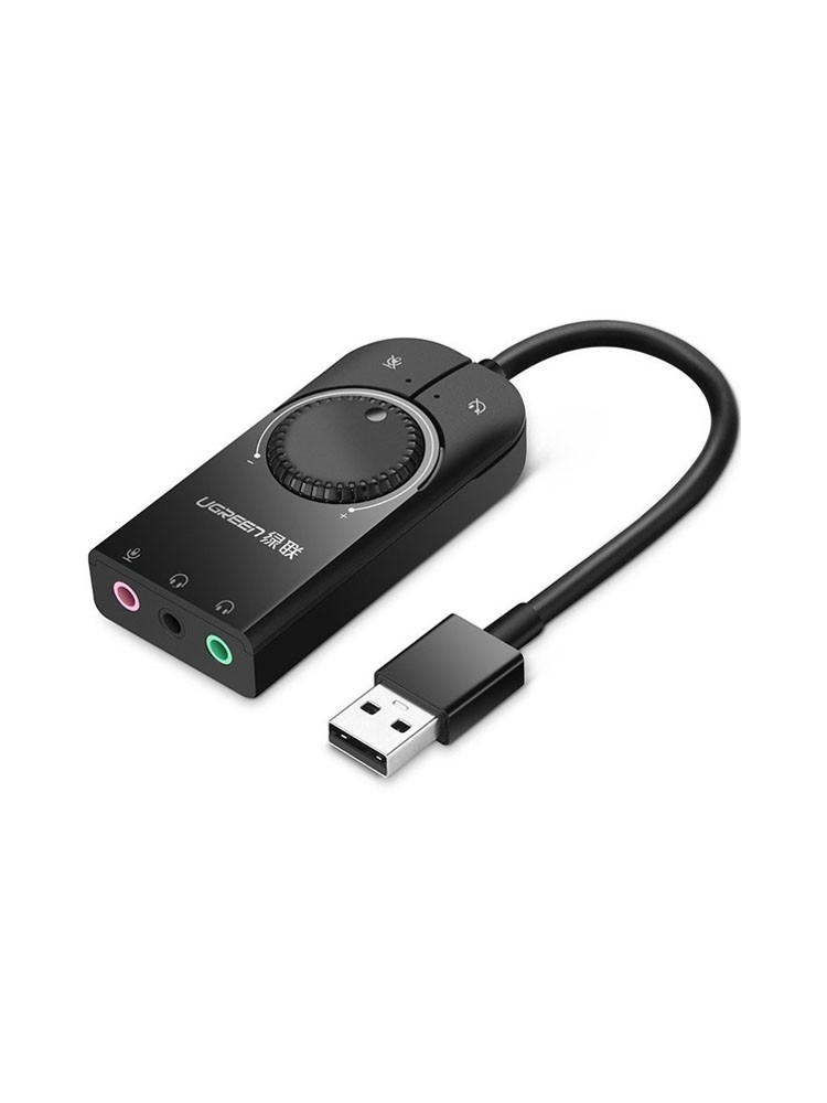 ხმის ბარათი: UGREEN CM129 USB External Stereo Sound Card 15cm - 40964
