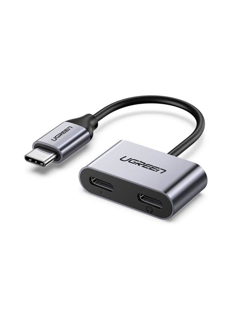 ადაპტერი: UGREEN CM232 USB Type-C USB-C One-Two Converter Gray - 60165