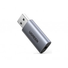 ხმის ბარათი: UGREEN CM383 2-in-1 USB External Sound Card Gray - 80864